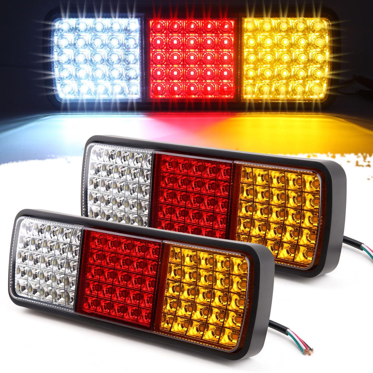 Partswcgg front view tail light bar showing full LED array and clear lens for visibility