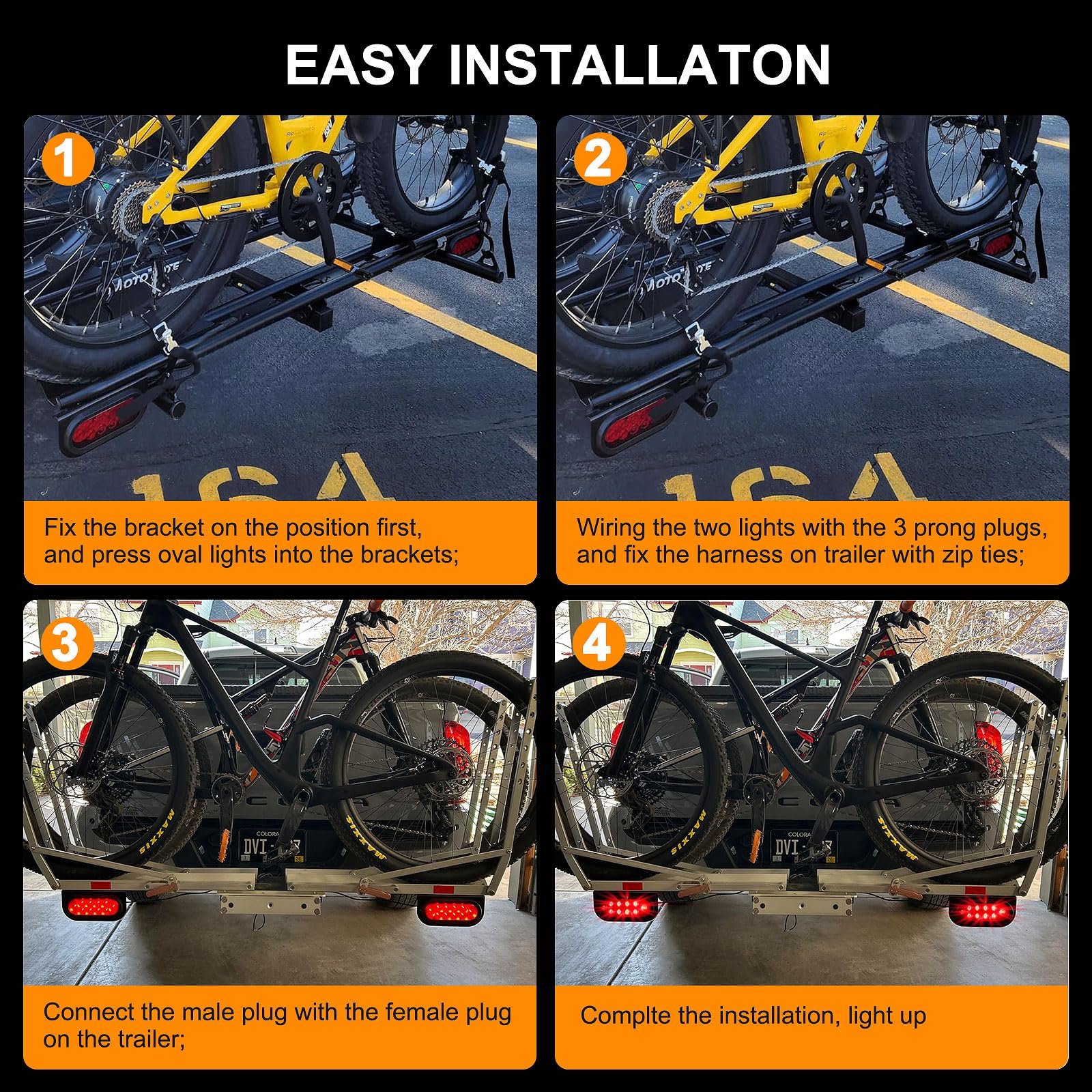 Partswcgg installed on hitch cargo carrier showing improved rear visibility while traveling