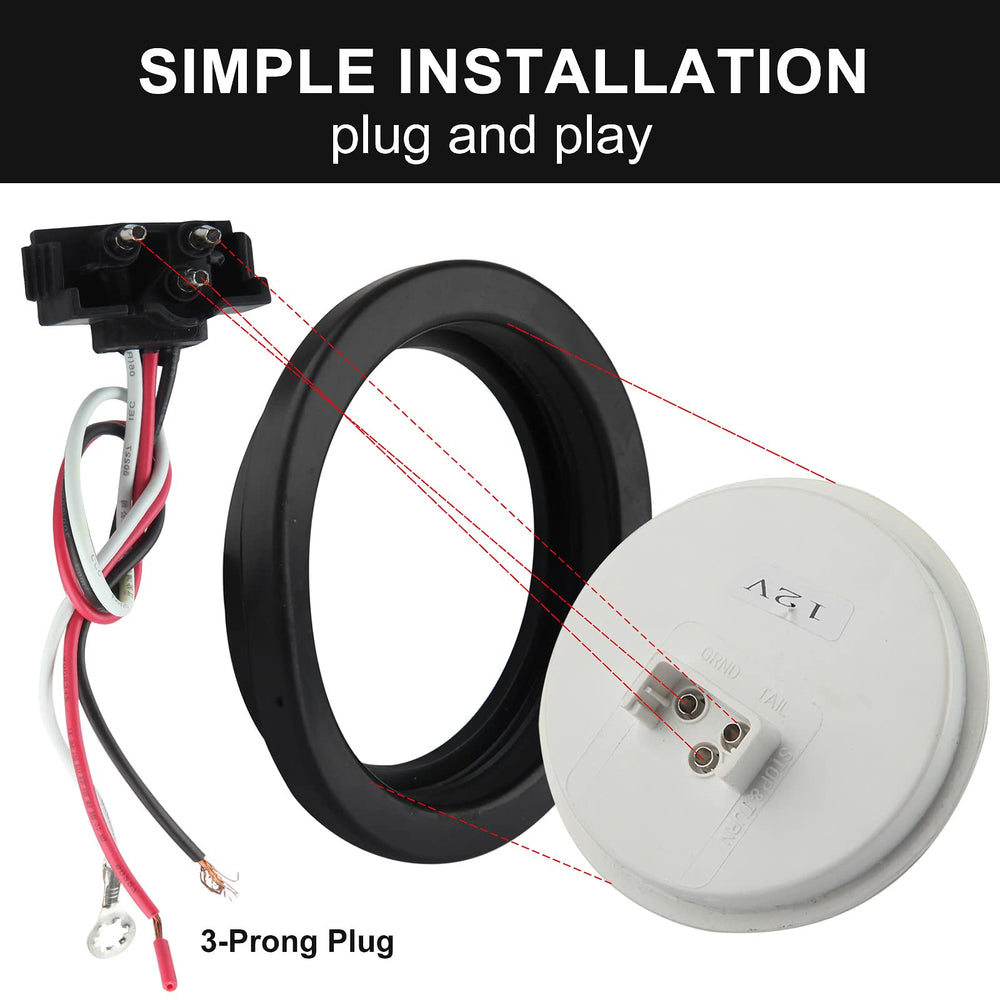 Partswcgg installed on trailer rear demonstrating clear stop and tail signaling