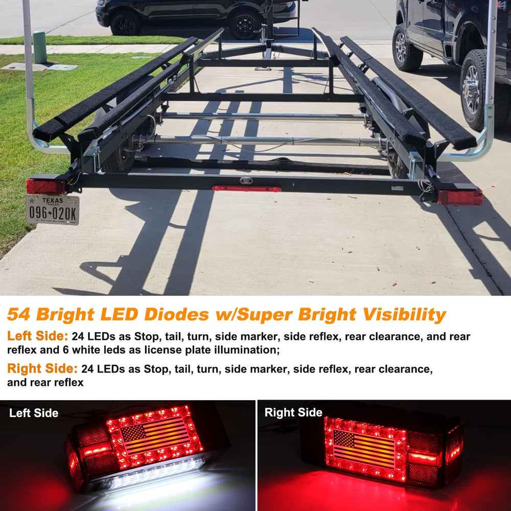 Partswcgg license plate bracket with built-in light illuminating plate clearly