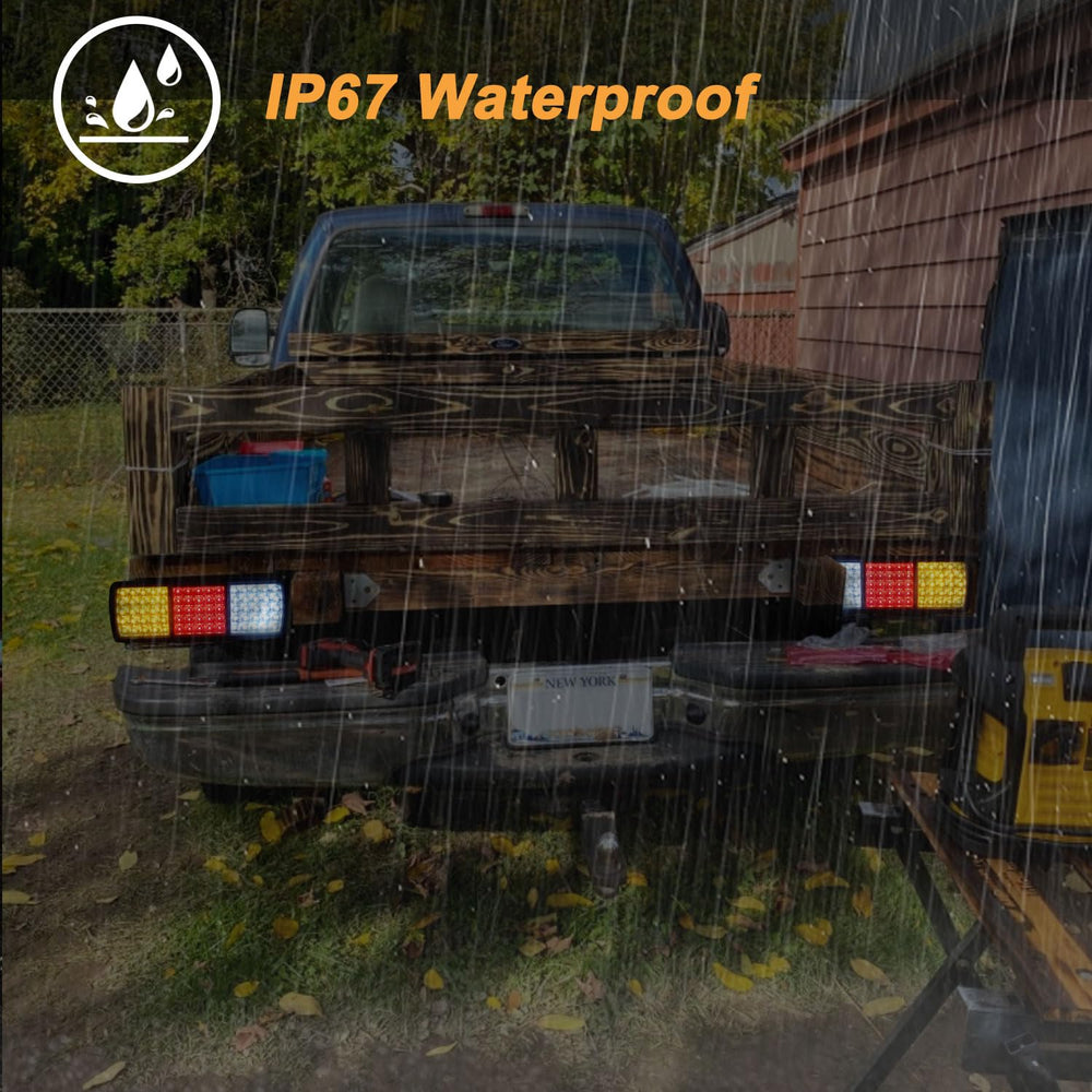 Partswcgg tail light on boat trailer at dusk improving rear visibility and safety