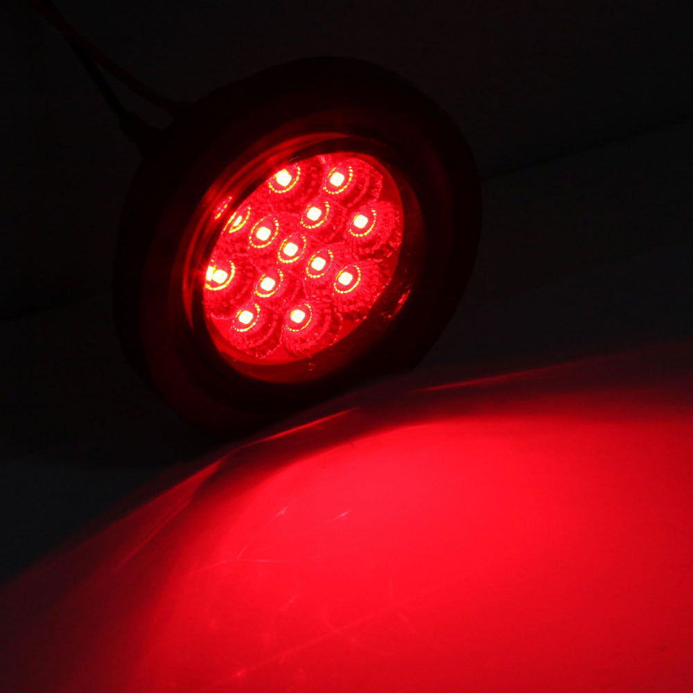 Partswcgg side profile of flush-mounted marker light in grommet for low-profile protection