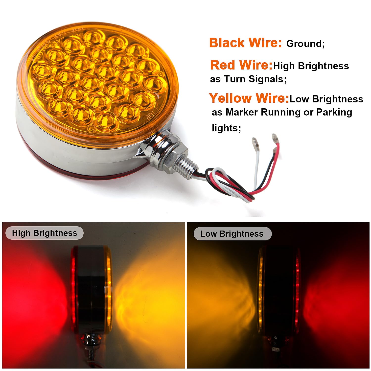 Partswcgg wiring leads detail with color-coded wires for easy three-wire hookup