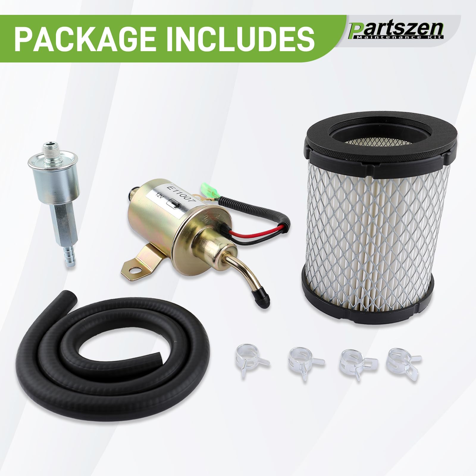 partszen fuel line and clamps displayed for secure leak-free connections