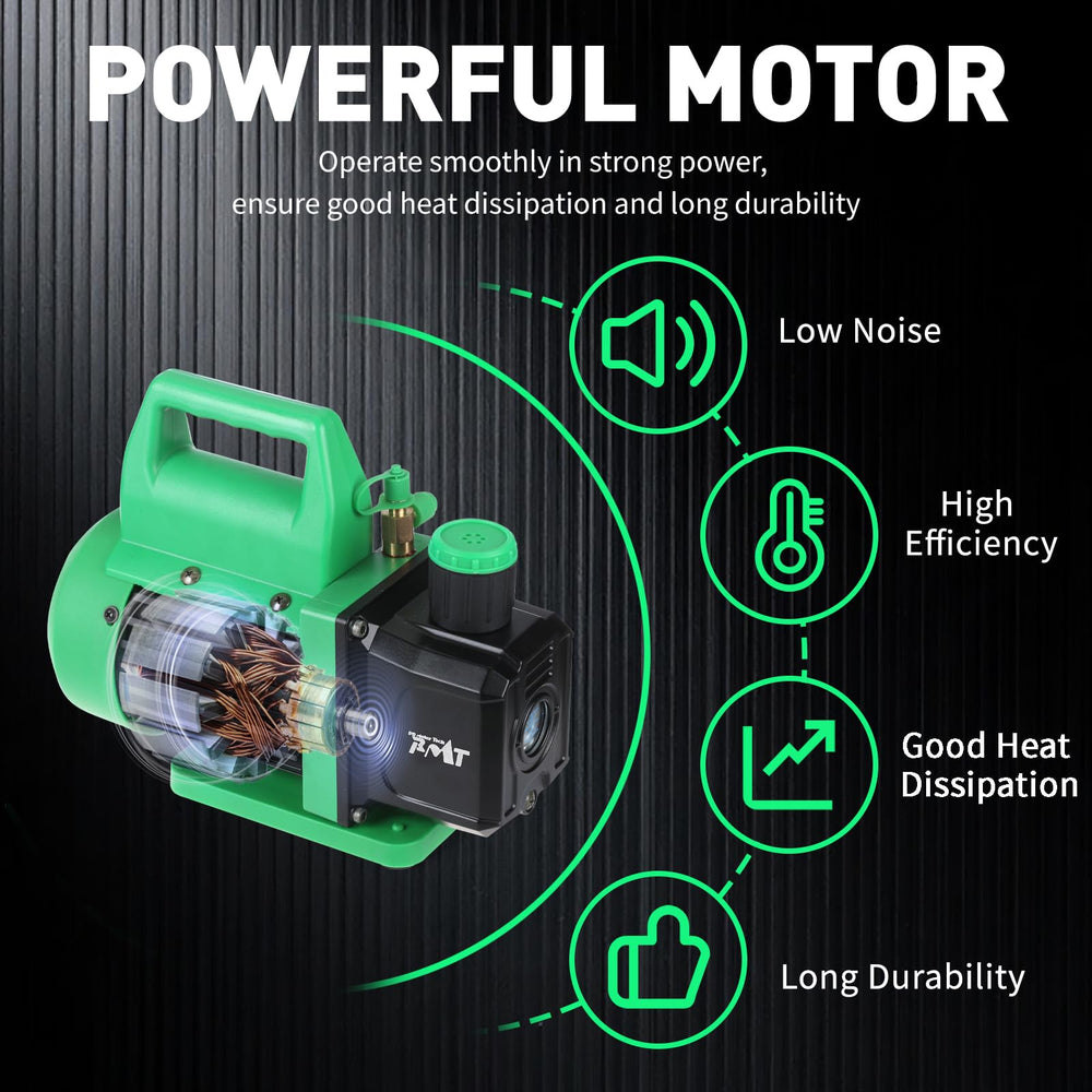 PB Motor Tech pump beside a hand for scale demonstrating compact, portable design