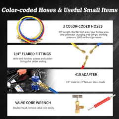 PB Motor Tech BMT three color-coded hoses and metal couplers organized for fast connections