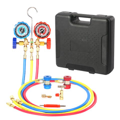 PB Motor Tech BMT front view of manifold gauge set showing controls and ports for easy operation