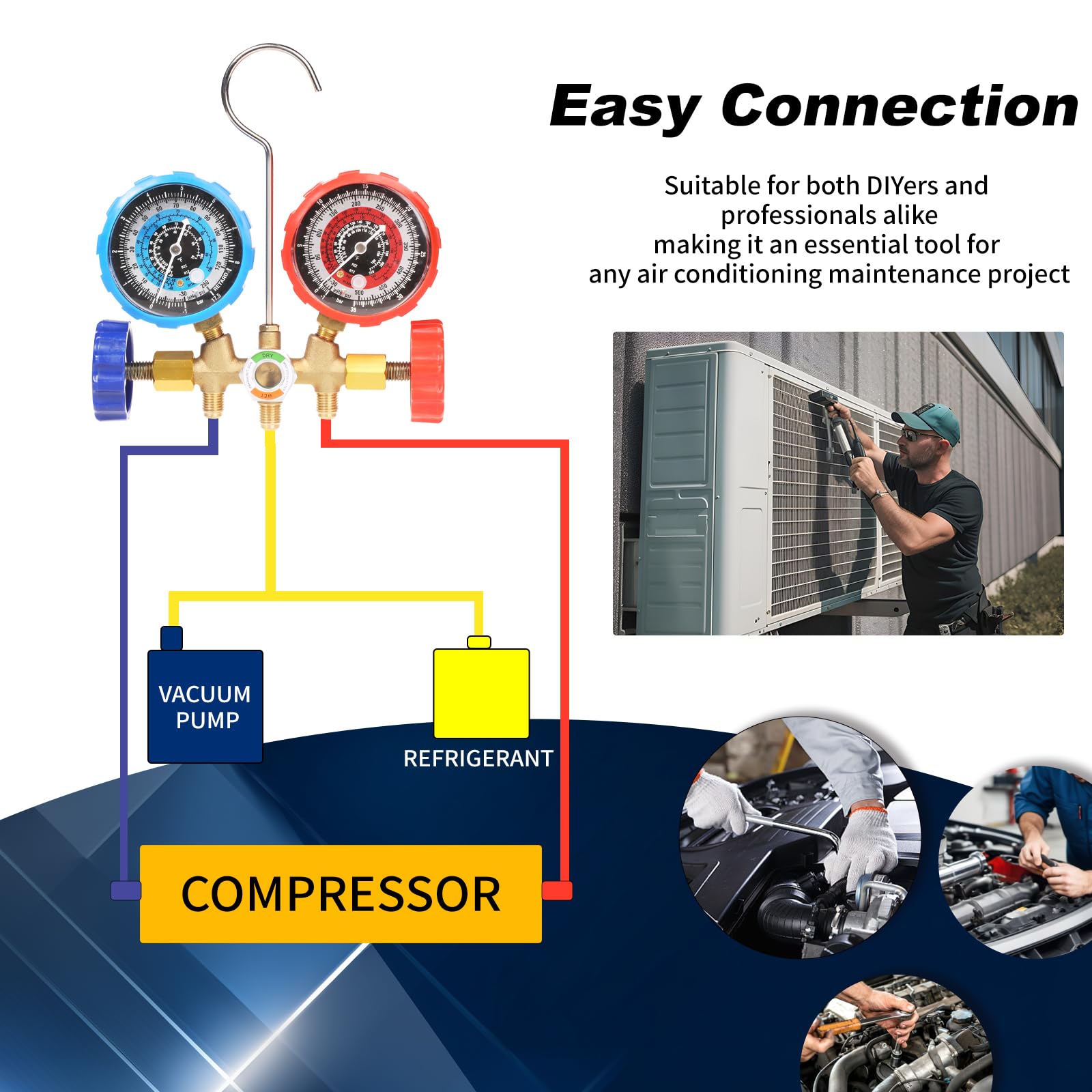 PB Motor Tech BMT puncturing can tap and brass adapters for leak-minimizing, secure fittings