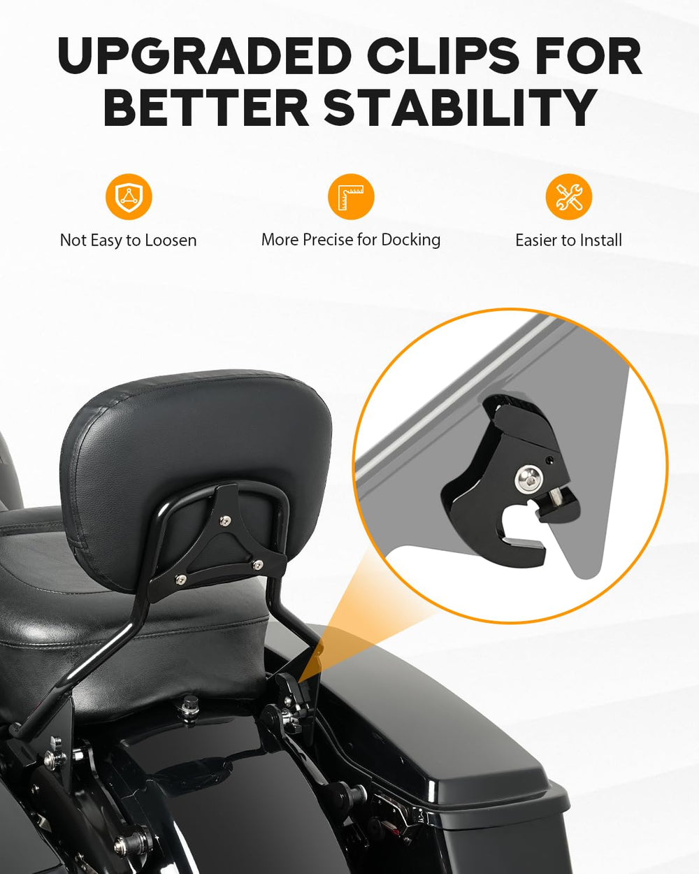 PBYMT mounted on a Street Glide demonstrating real-world fit and passenger support