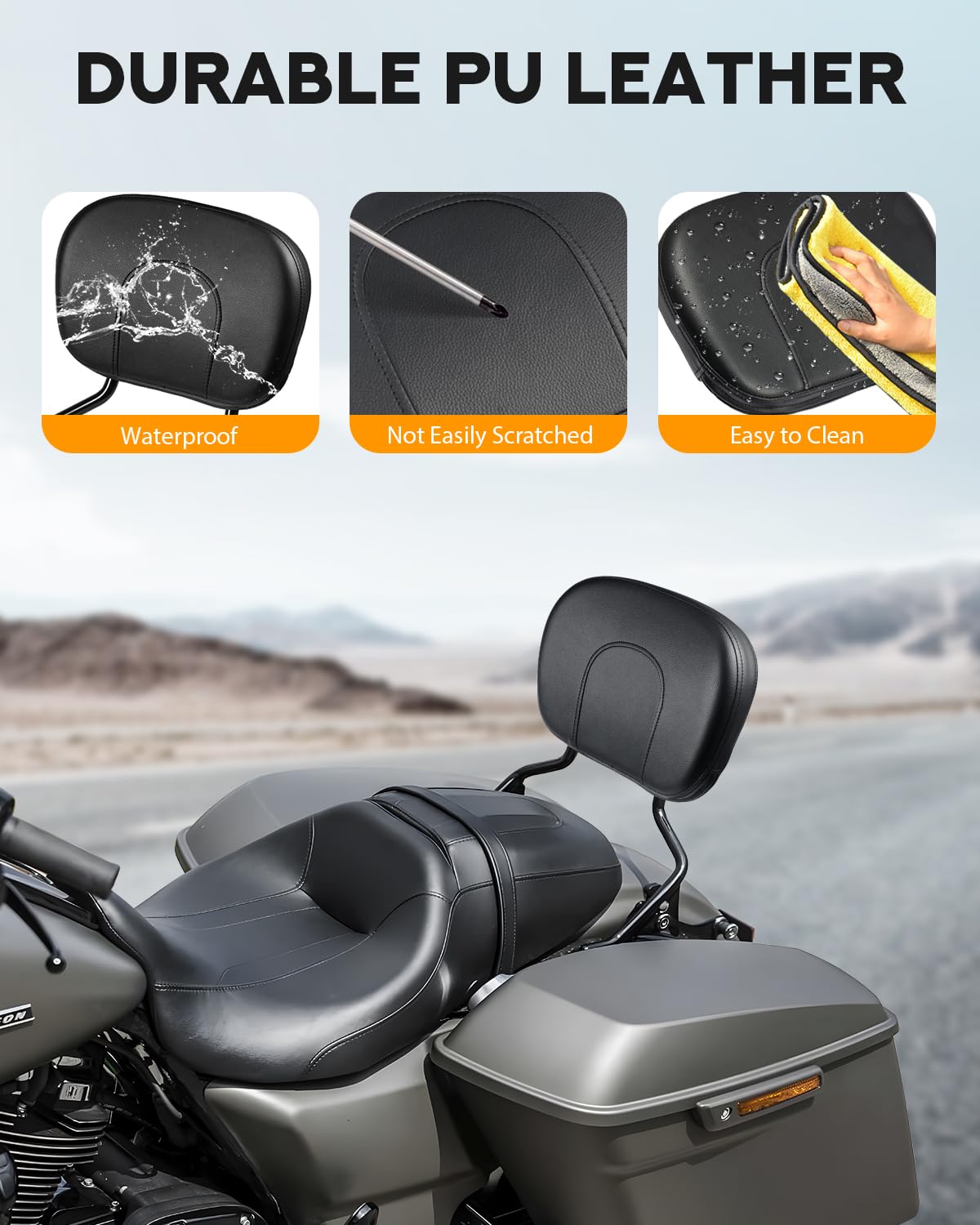 PBYMT next to motorcycle seat for scale to confirm size and visual compatibility
