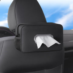 Pcnjozx front view showing PU leather cover and neat appearance for organized cabin