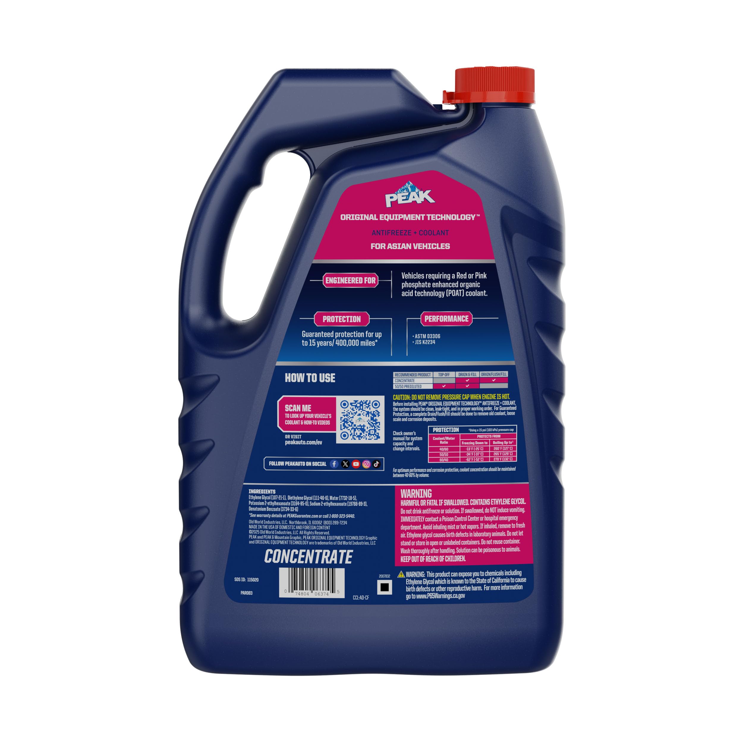 PEAK concentrate close-up texture emphasizing smooth mixability and clarity