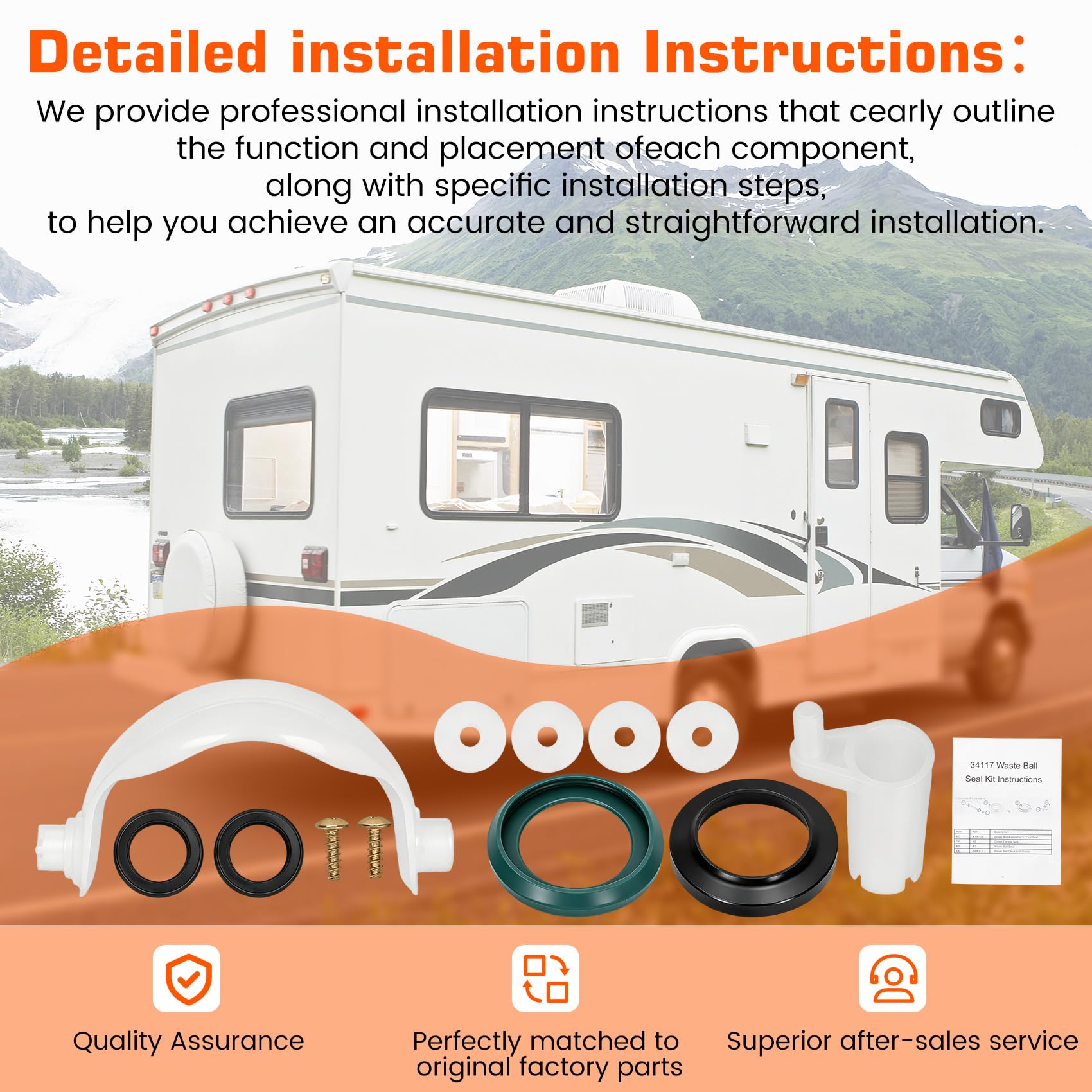 Peakur size comparison scale showing compact design for easy RV maintenance