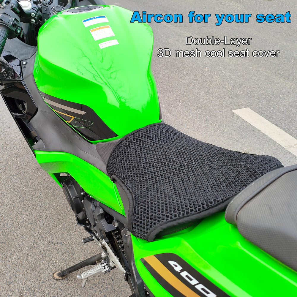 Pelucton side profile on motorcycle seat offering added cushioning