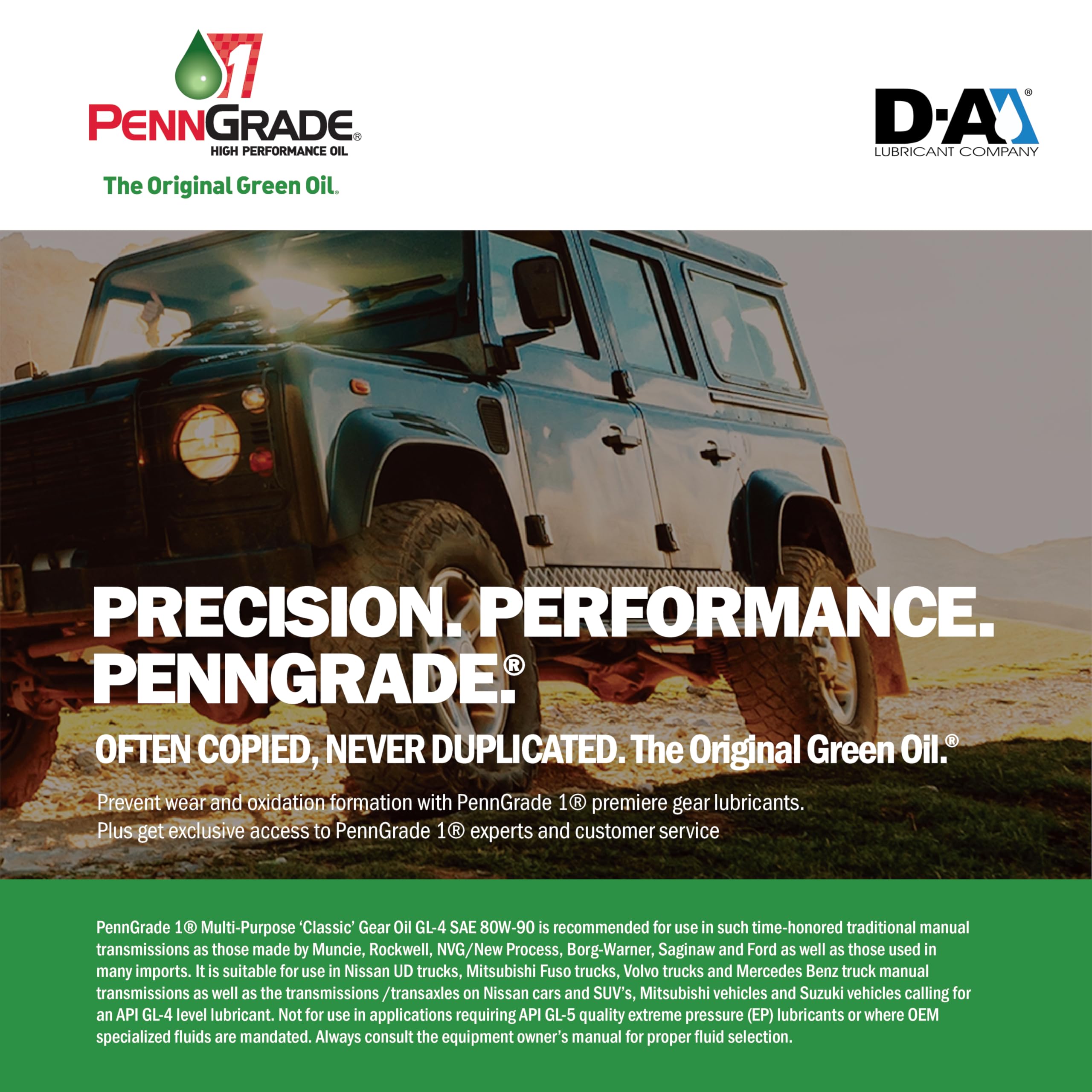 PENN GRADE1 pouring gear oil into a manual gearbox demonstrating application