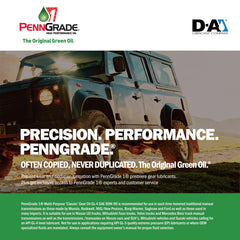 PENN GRADE1 pouring gear oil into a manual gearbox demonstrating application