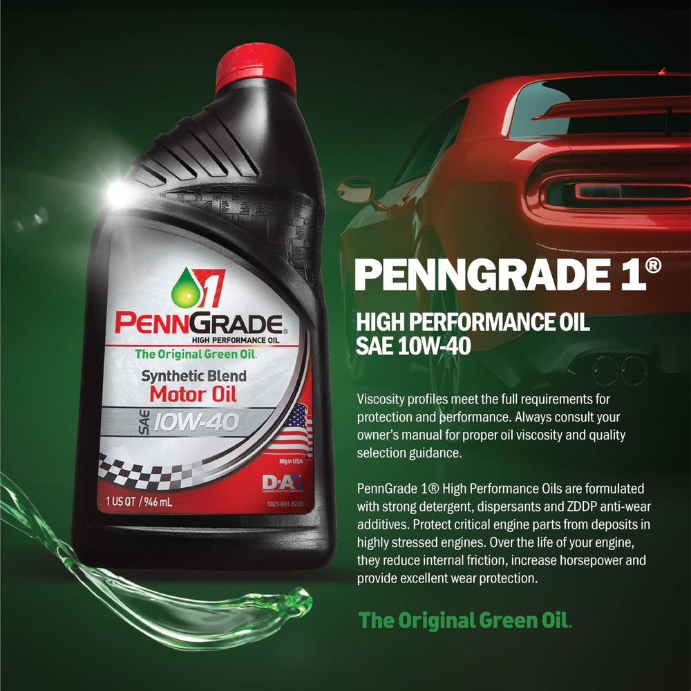 PENN GRADE1 side label with specifications and performance details for clarity