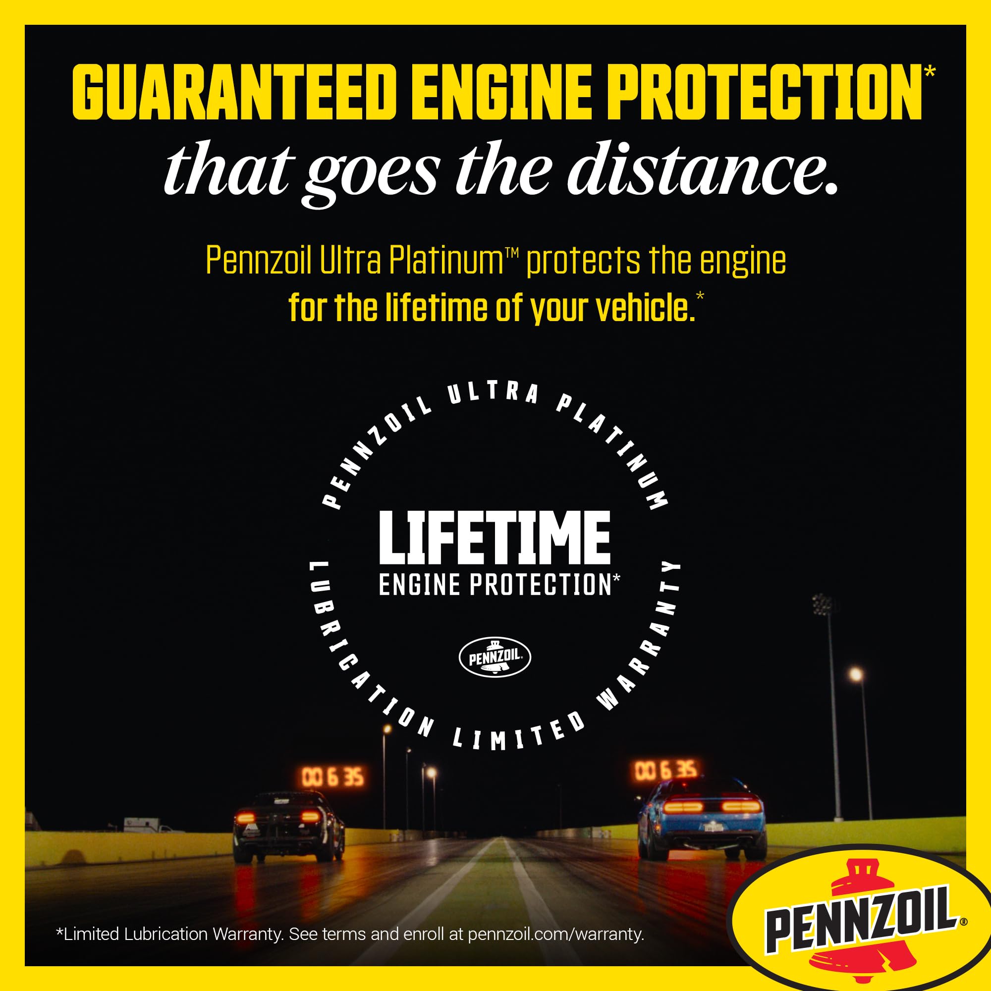 Car bonnet open with Pennzoil bottle to illustrate brand enabling confident maintenance