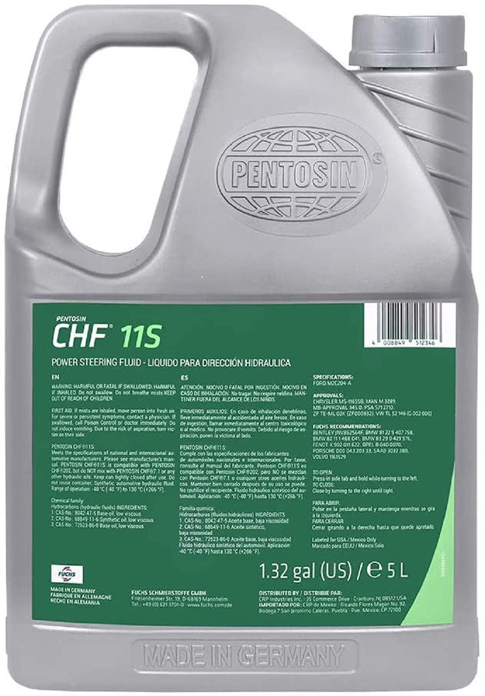 CRP Automotive Pentosin CHF 11S pour spout detail for clean filling