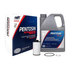 Pentosin kit front packaging showing fluid, filter and seals for correct fit