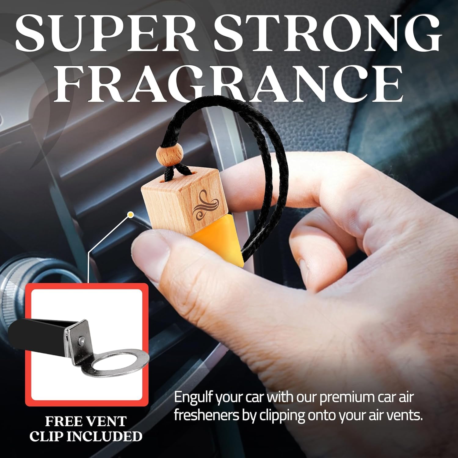 Perfa vent clip installed in car for consistent airflow benefit