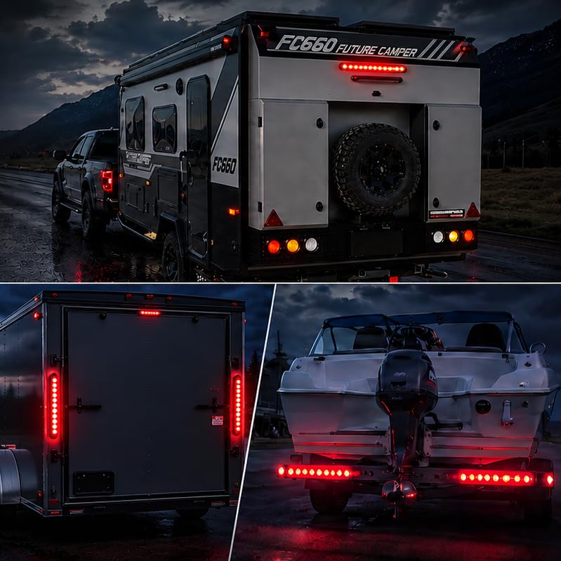 PerfecTech LED bar mounted horizontally on a trailer for multipurpose use