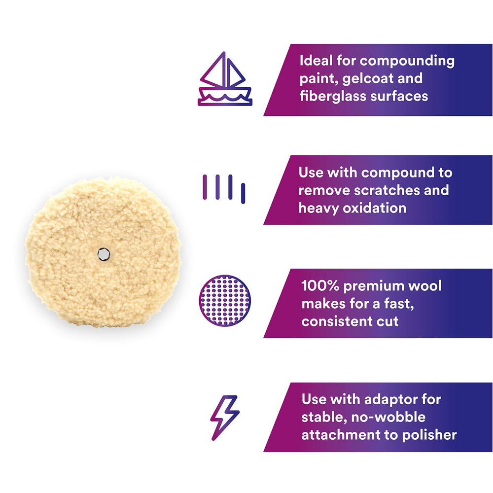 Perfect-It 3M pad mounted on rotary polisher demonstrating controlled cut