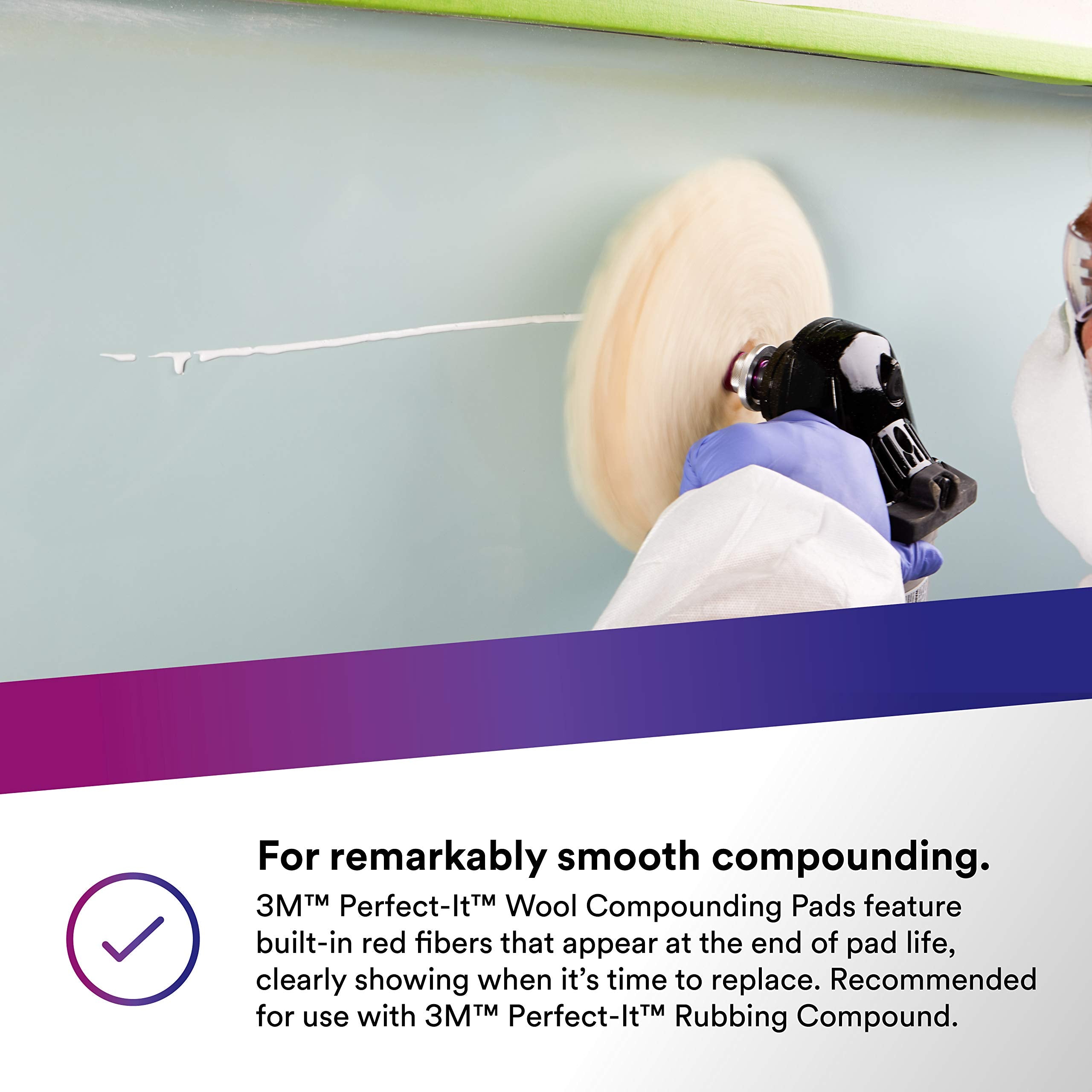 Perfect-It 3M pad on a workbench conveying professional shop readiness