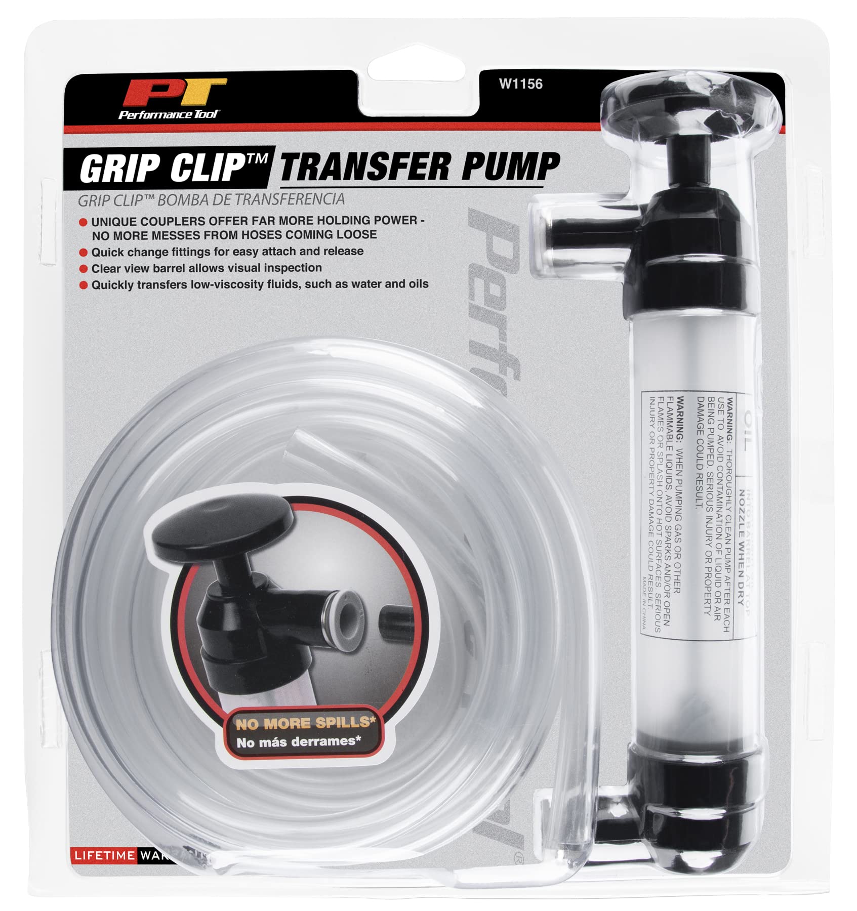 Performance Tool kit components arranged showing pump, hoses, valve and needle