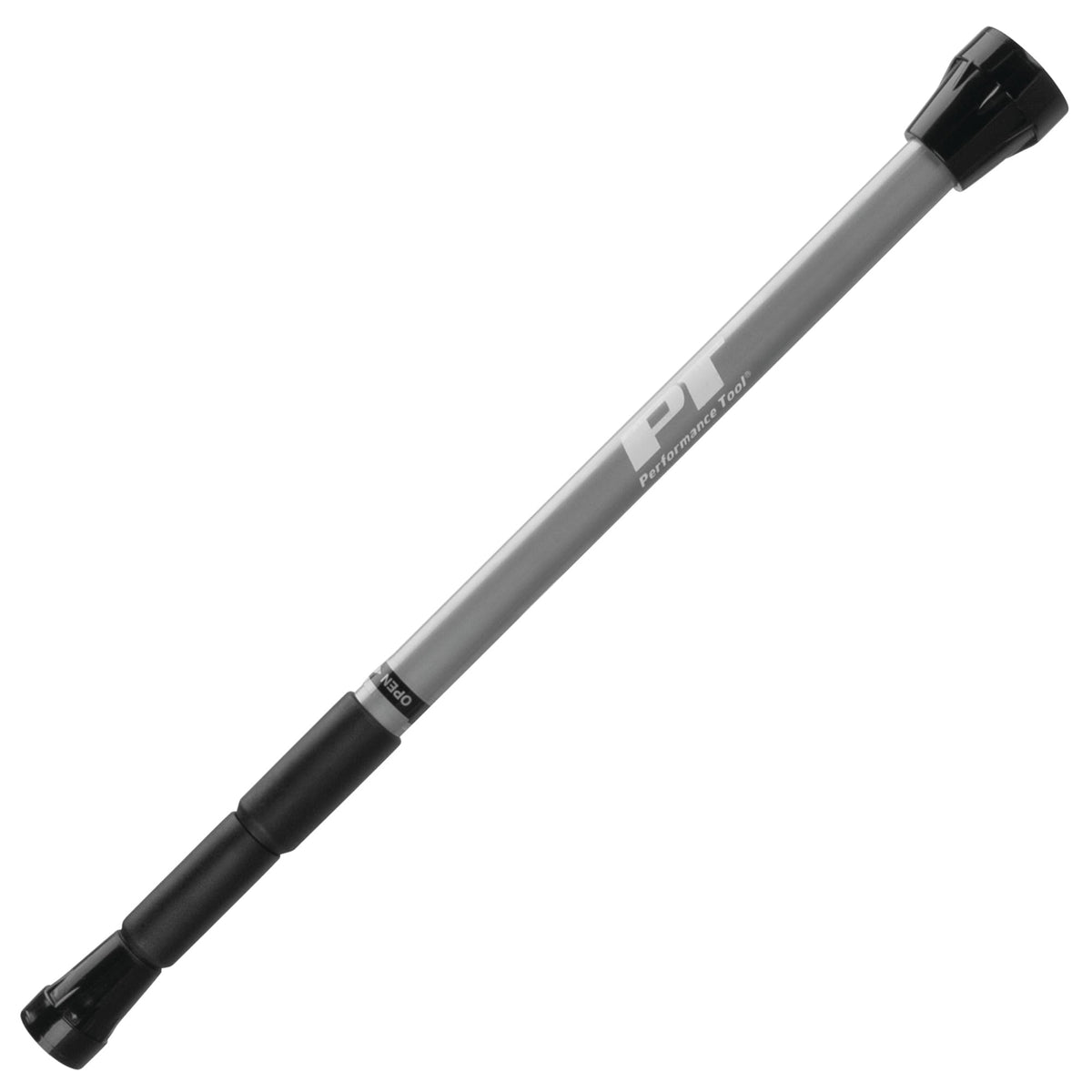 Performance Tool front view showing entire telescoping prop rod and layout benefit
