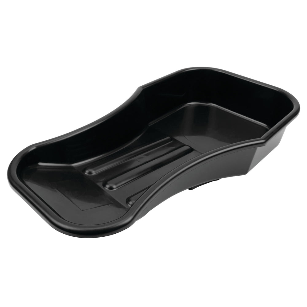 Performance Tool in use under engine catching oil cleanly during drain