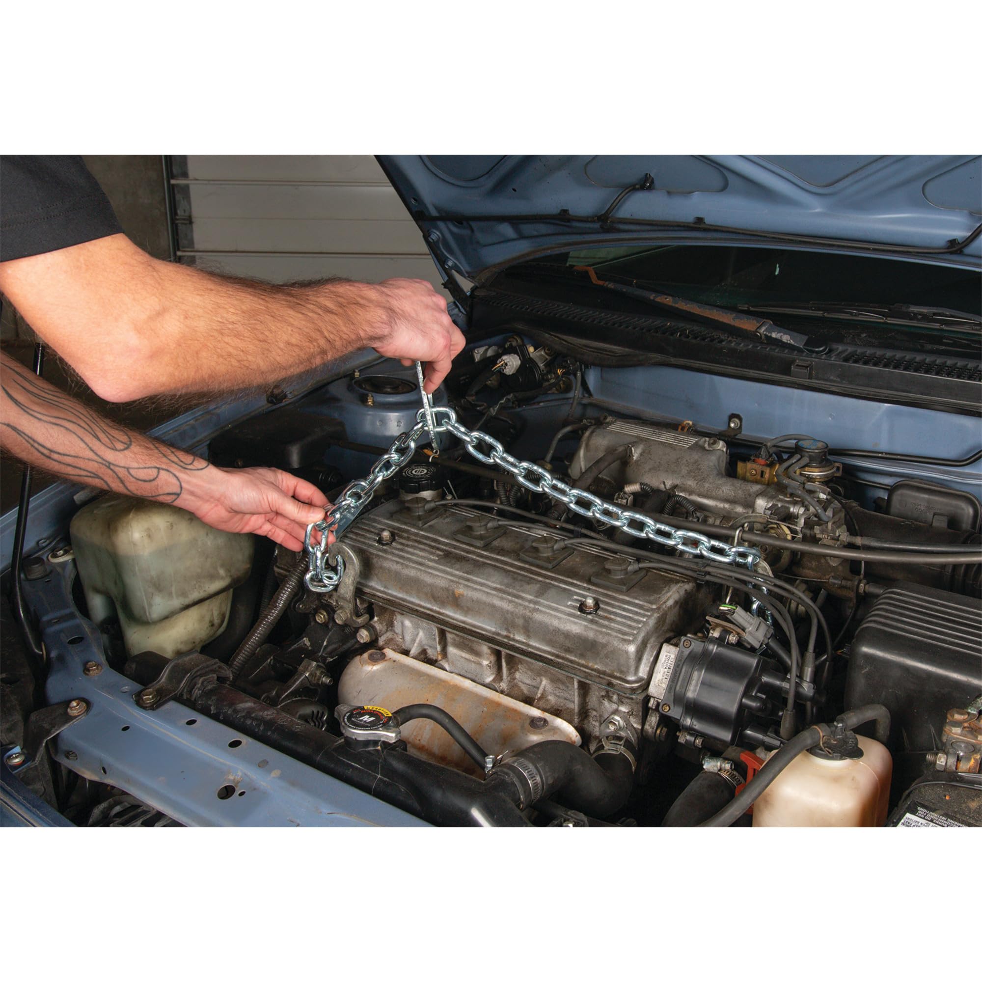 Performance Tool chain alongside ruler showing 34-inch length for fit and reach planning