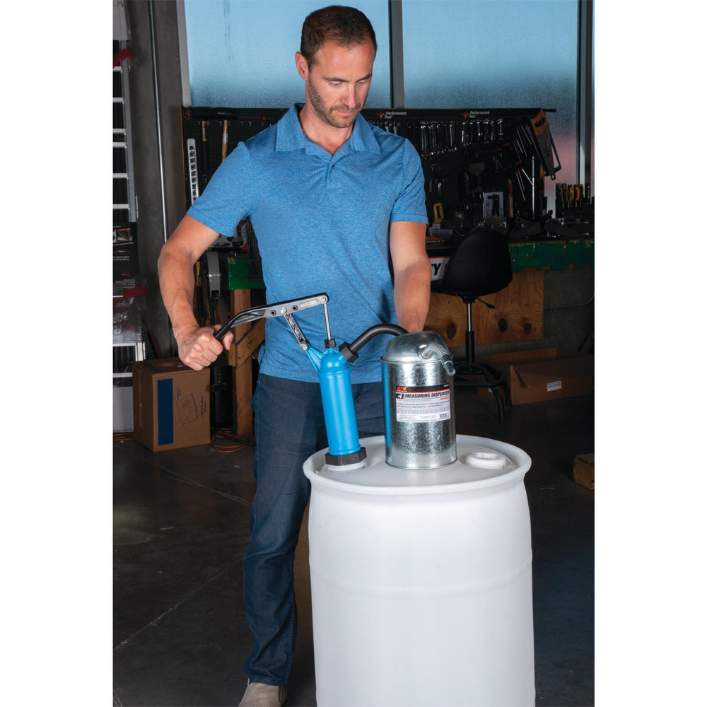 Performance Tool measuring stroke output with a container to show 9 oz strokes