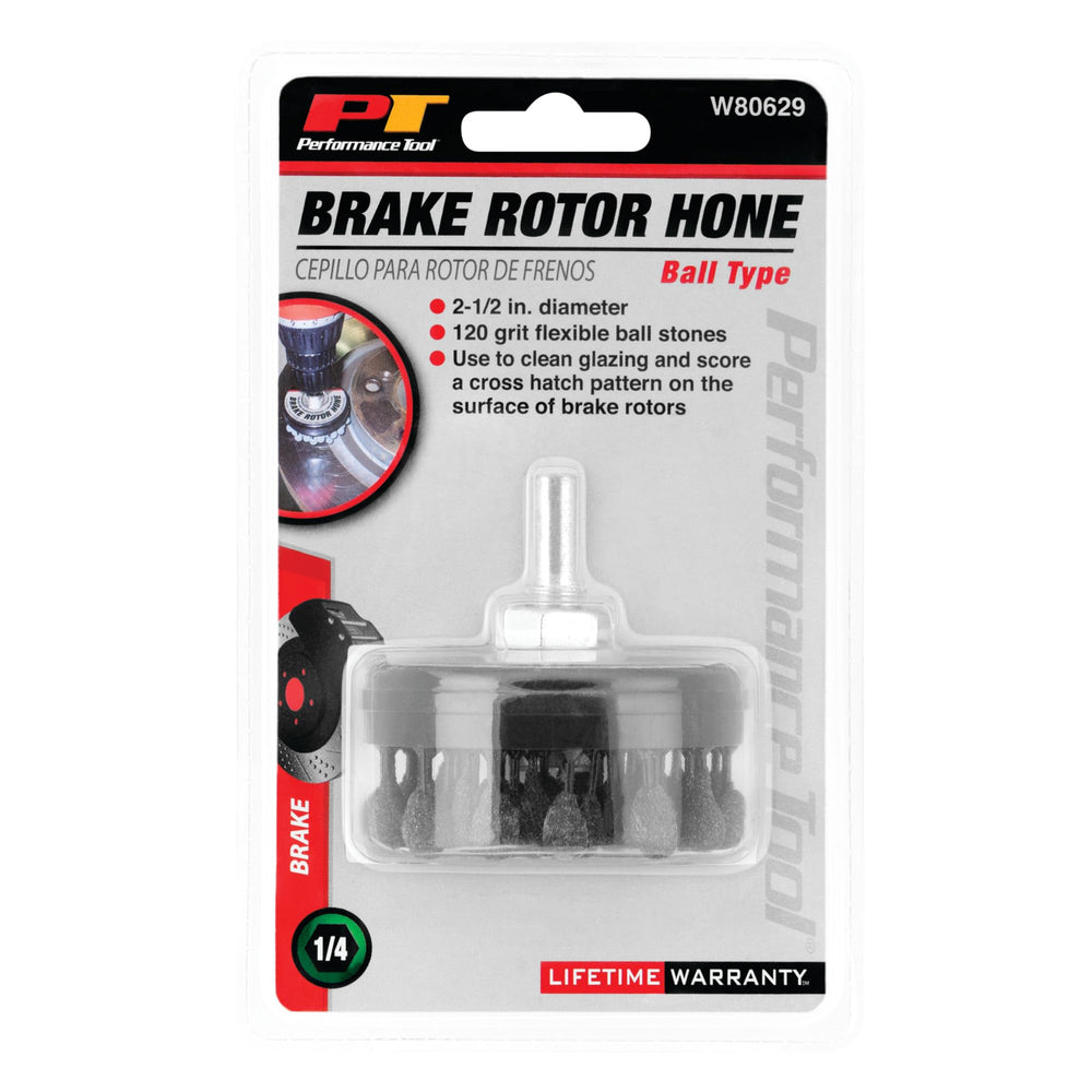 Performance Tool W80629 in use on rotor demonstrating quieter braking and improved pad contact