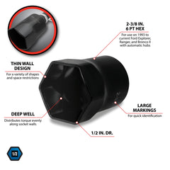 Performance Tool W83240 being used on a wheel hub illustrating correct application benefit