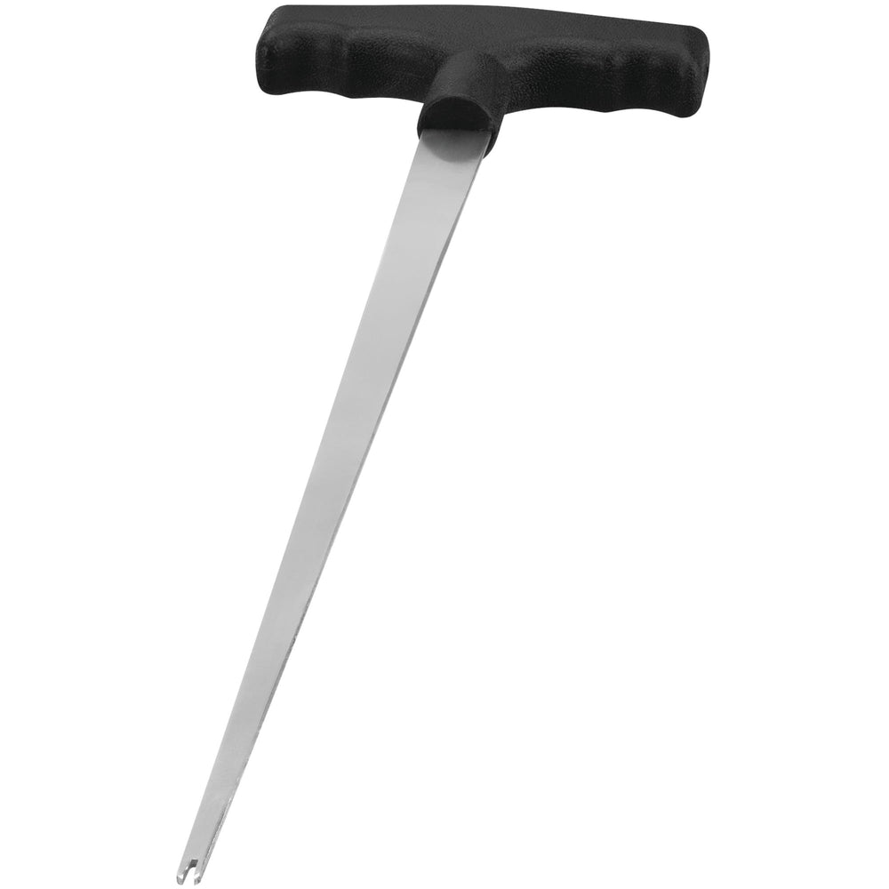 Performance Tool hooked insertion tool detail illustrating rigid tip that guides wire under windshield beads
