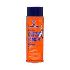 Permatex aerosol can front view showing can and product branding benefit of clear drying