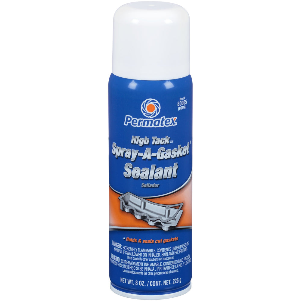 Permatex high tack aerosol can front view showing label and easy-spray benefit