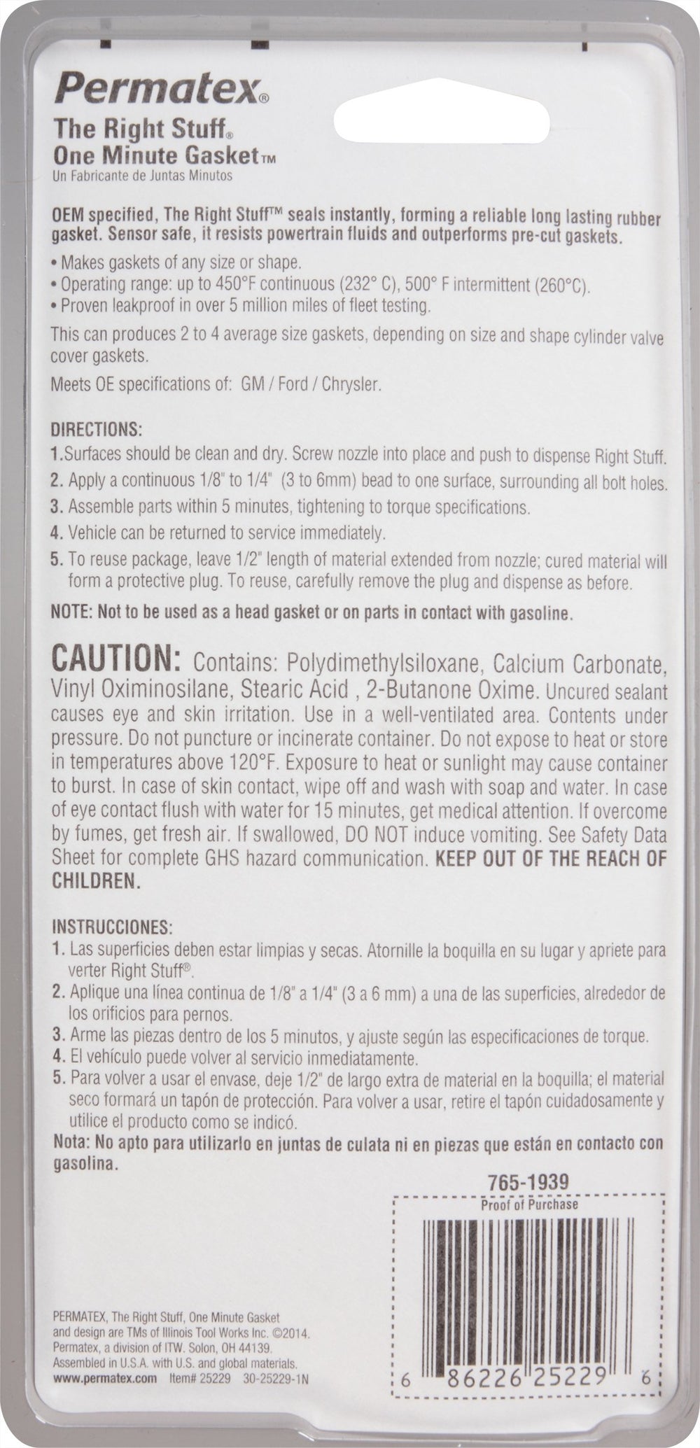 Permatex applied to an oil pan flange forming an instant gasket, provides leakproof protection during reassembly