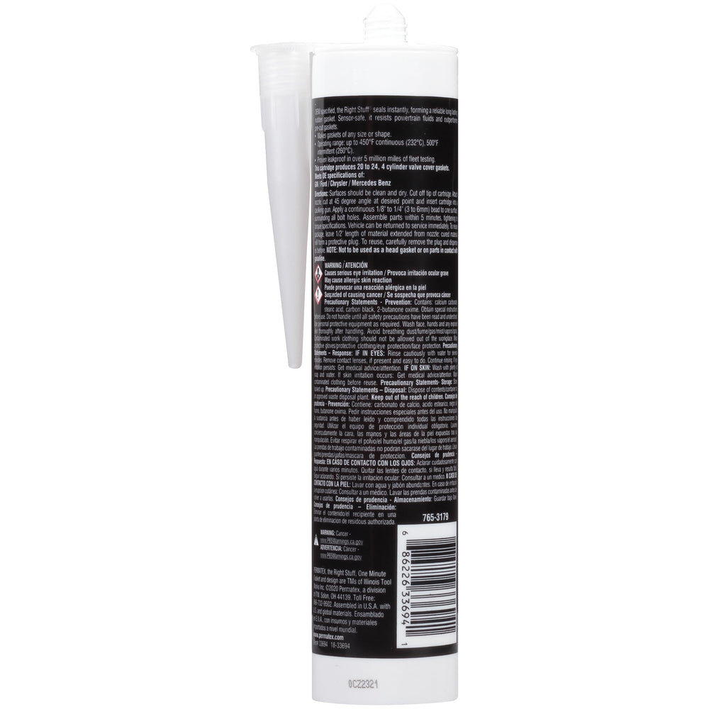 Permatex nozzle applicator dispensing bead for fast one-minute seal