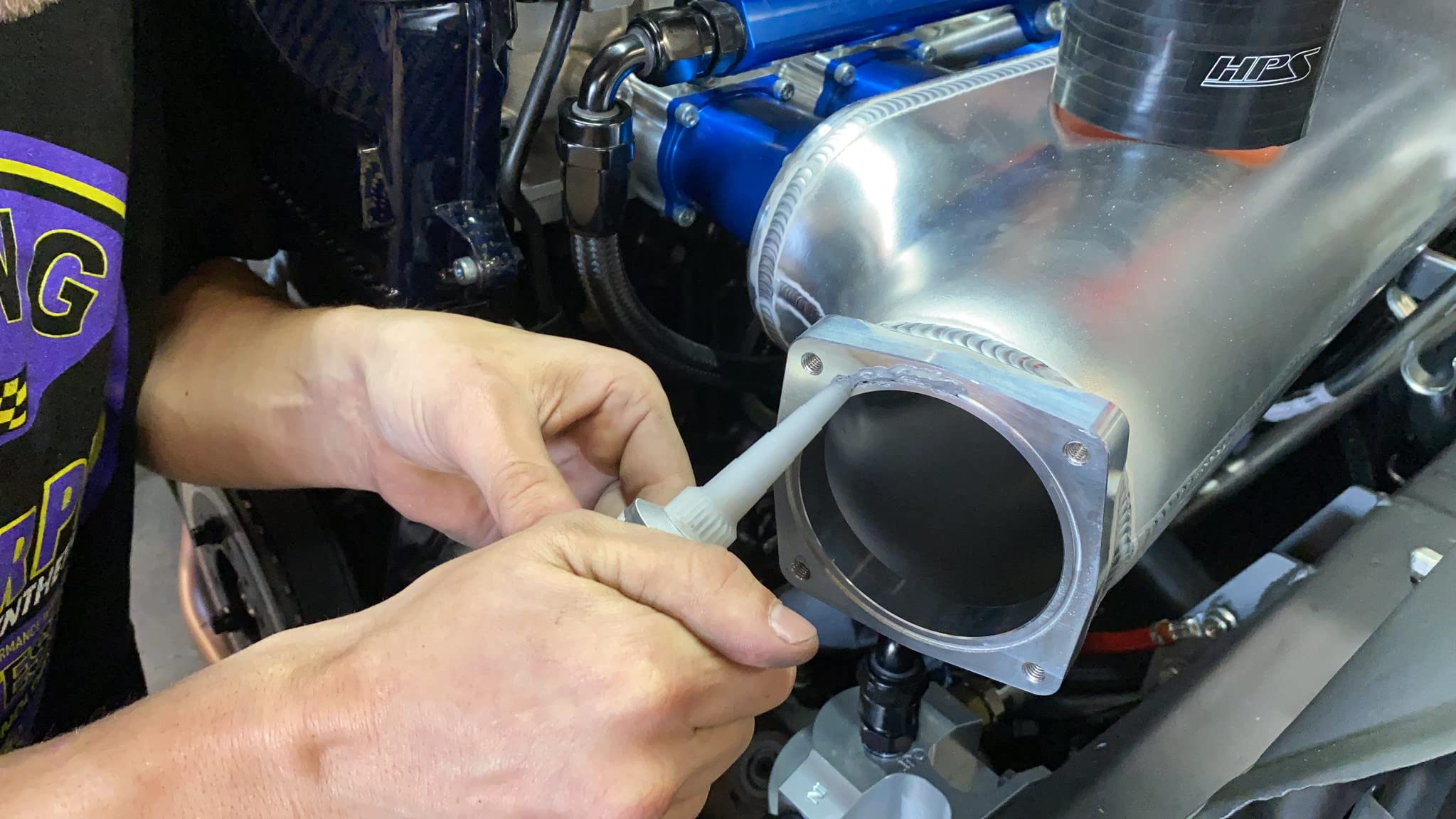 Permatex Ultra Grey installed in a cartridge gun for easy application