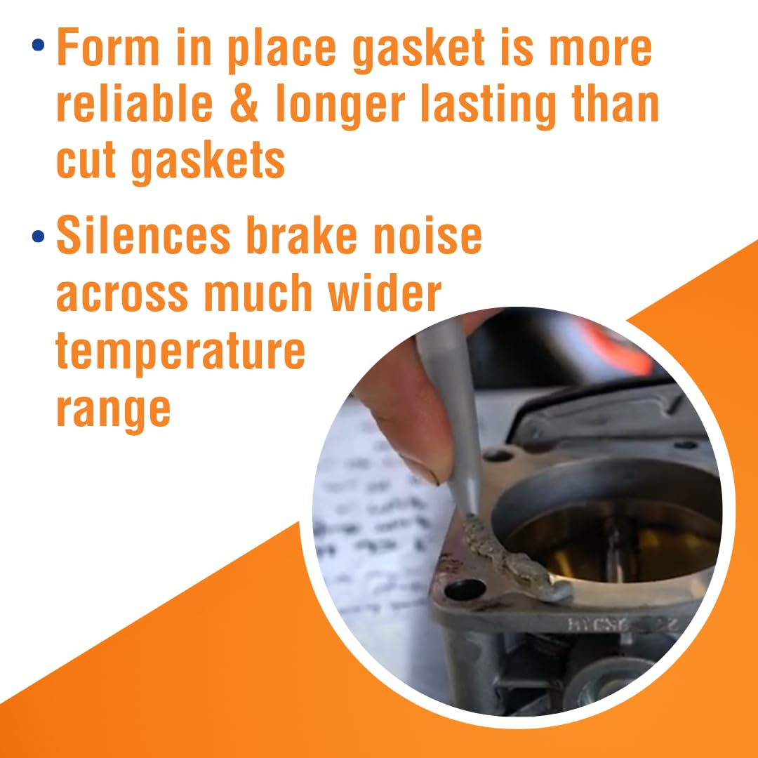 Permatex Ultra Grey sealing a valve cover offering vibration resistance