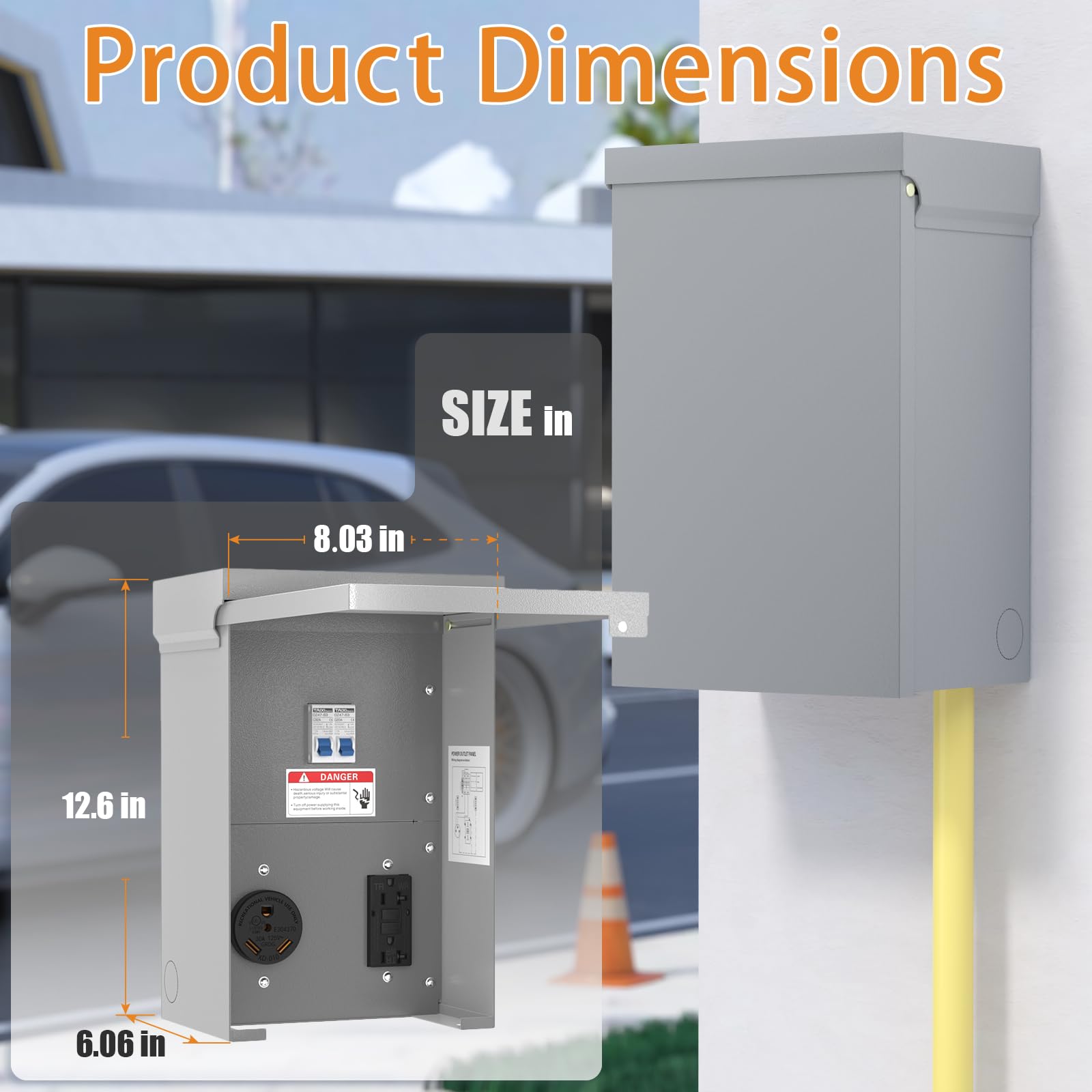 Perpending RV panel open to show prewired interior and tidy wiring for faster installation