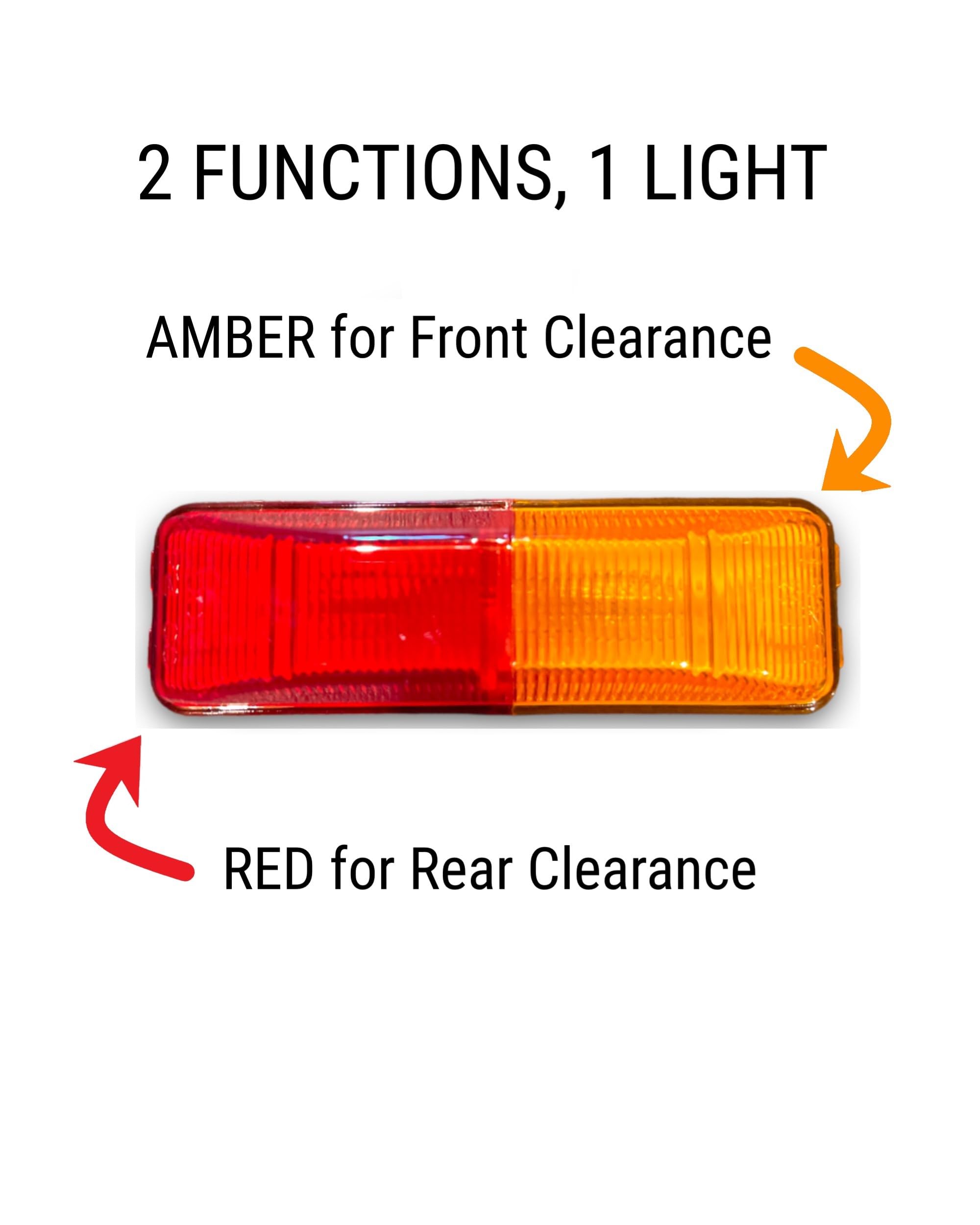 Perterson side profile of clearance light illustrating slim mount and low-profile fitment benefit