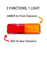 Perterson side profile of clearance light illustrating slim mount and low-profile fitment benefit