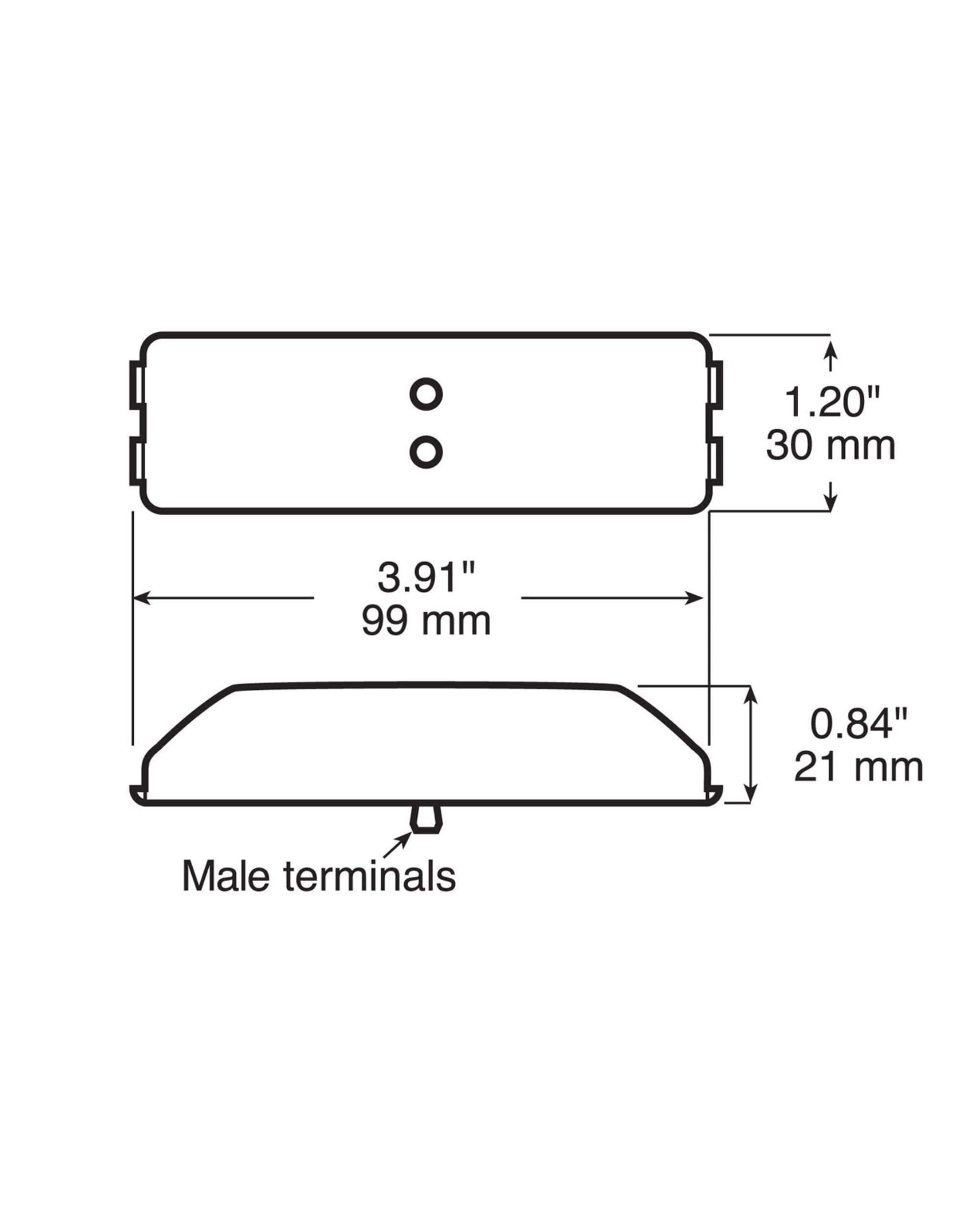 Perterson size comparison with coin showing compact dimensions for tight mounting spaces