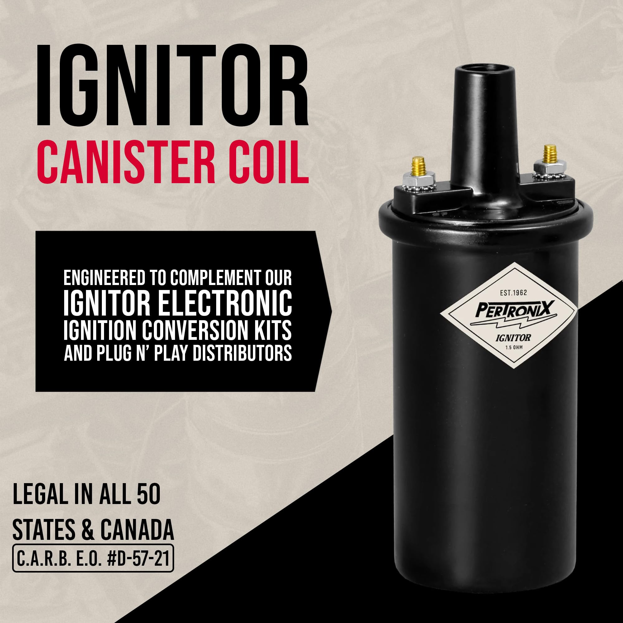 PerTronix next to ruler for scale showing compact size for easy installation