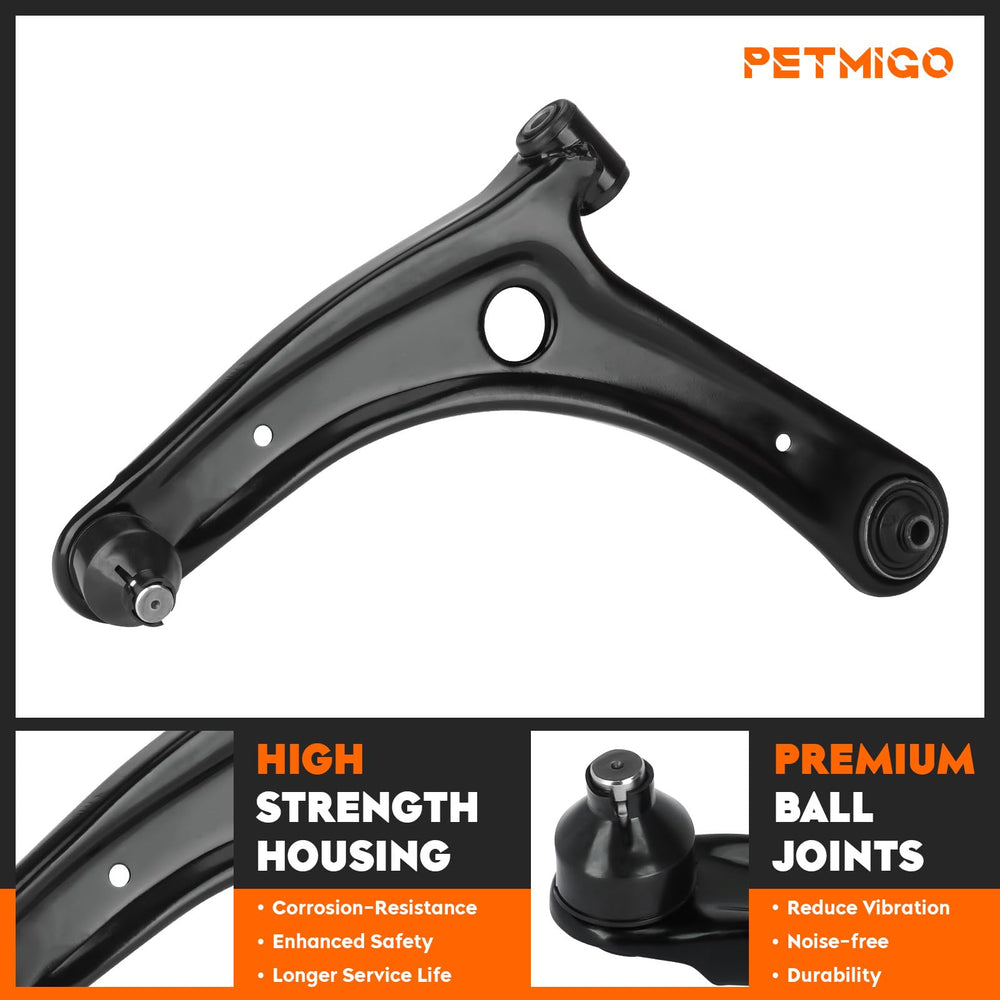 PetMigo lower control arm with preinstalled ball joint showing time-saving benefit