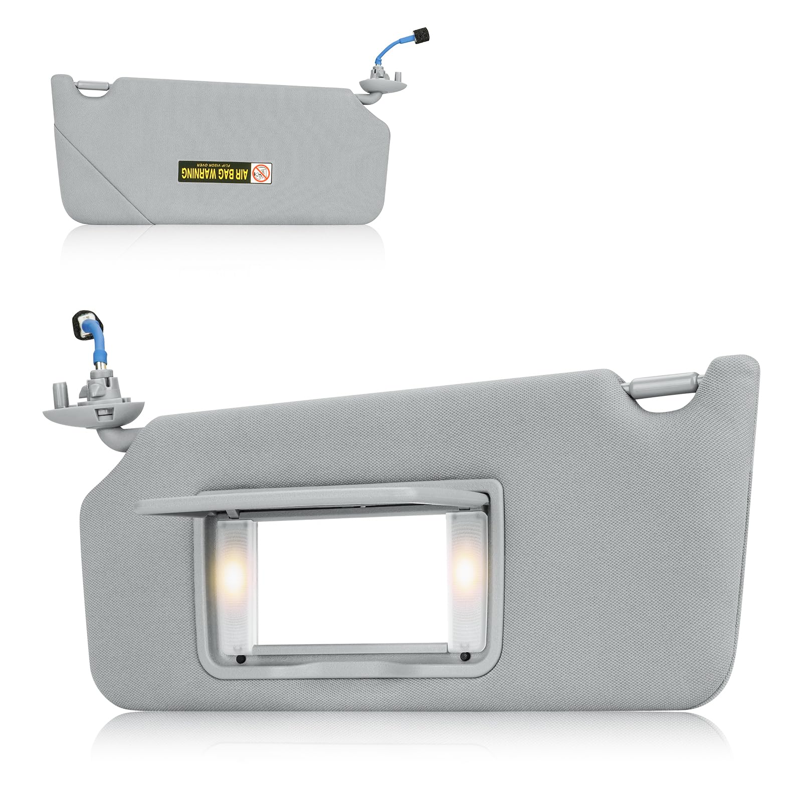 PetMigo gray left driver visor front view showing fit and color match benefit