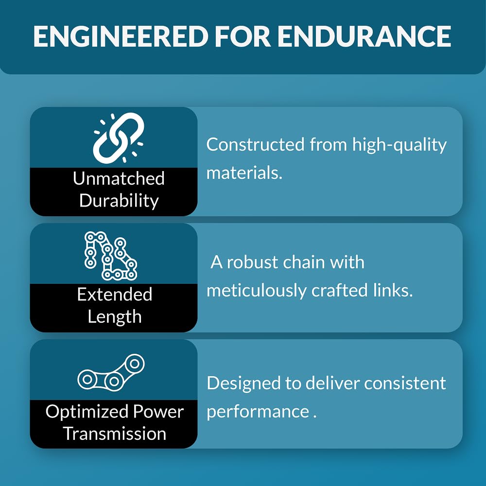 PGN 420 chain laid out to show 10-foot length and cutting flexibility for sizing